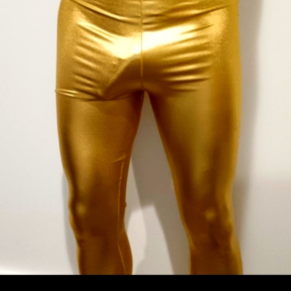 Gold leggings men women who ever